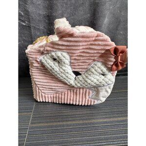 Gerber Modern Moments Plush Stuffed Fox Activty Book Sensory Ribbed Waffle Weave